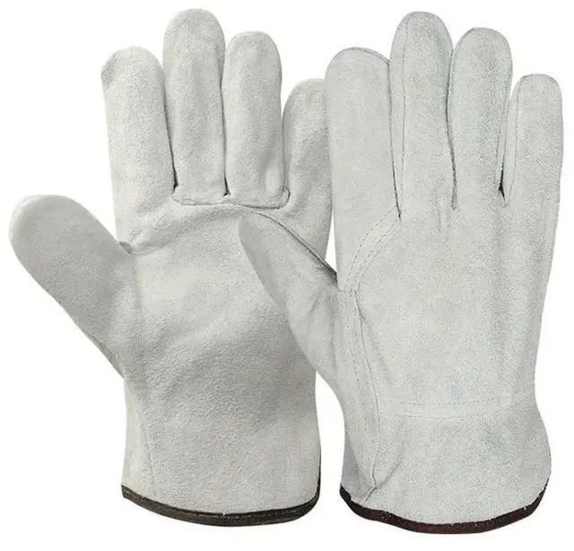 Main image of Men's Winter Cowhide Cashmere Windproof Work Driver Gloves for Safety Protection 2008