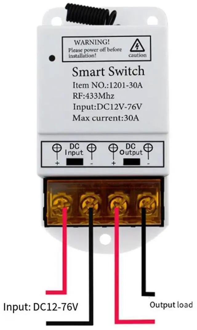 Alt view image 4 of 4 - Tuya Switch 30A Remote Control Automation Module APP Remote Control DC12-76V Relay High Power