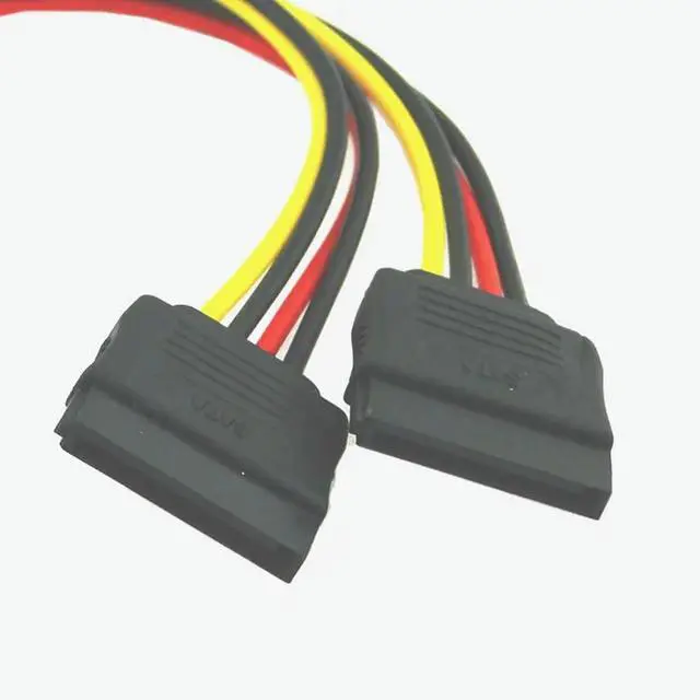 Alt view image 3 of 3 - SATA II Hard Disk Power 15Pin SATA Male To 2 Female 15Pin Power HDD Splitter Y 1 To 2 Extension Cable 20CM