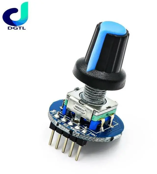 Alt view image 2 of 3 - Rotary Encoder Module Brick Sensor Development Round Audio Rotating Potentiometer Knob Cap EC11 for