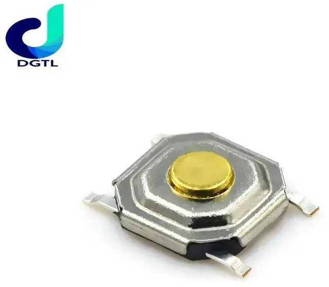 Alt view image 2 of 3 - 4*4*1.5mm four-pin patch touch switch Temperature resistant copper head fretting 5.2*5.2*1.5 100PCS