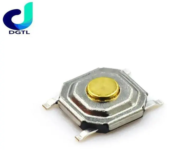 Alt view image 3 of 3 - 4*4*1.5mm four-pin patch touch switch Temperature resistant copper head fretting 5.2*5.2*1.5 100PCS