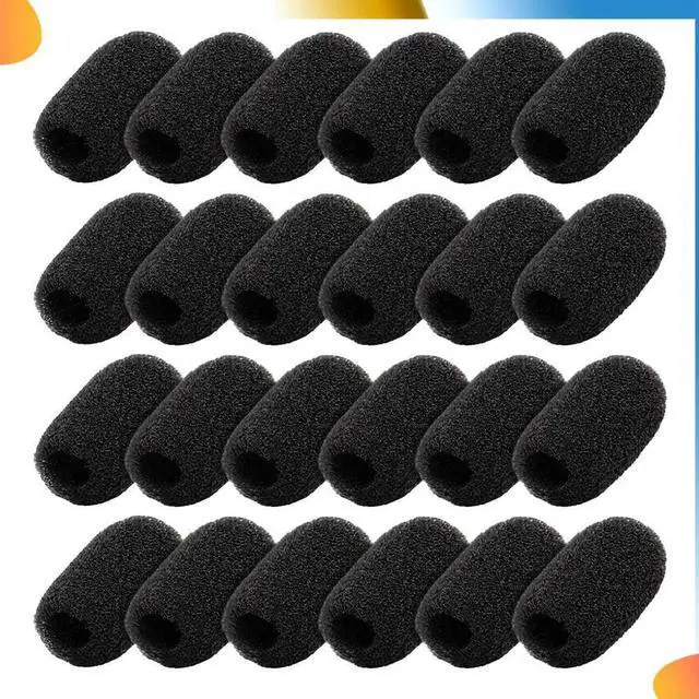 Alt view image 3 of 4 - 24Pack Mini Foam Windscreen Lapel Headset Microphone Sponge Mini Foam Cover Shield Protection For Lavalier And Lapel Mic