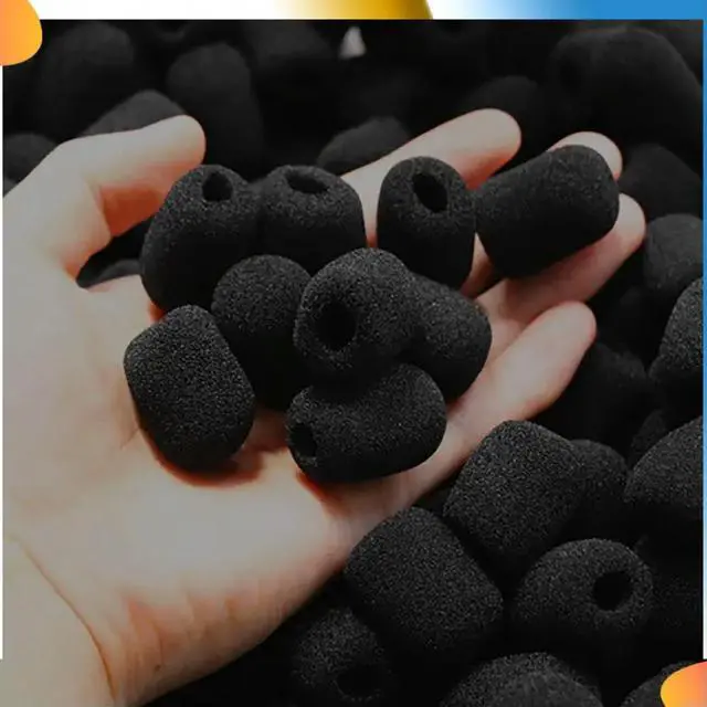 Alt view image 4 of 4 - 24Pack Mini Foam Windscreen Lapel Headset Microphone Sponge Mini Foam Cover Shield Protection For Lavalier And Lapel Mic