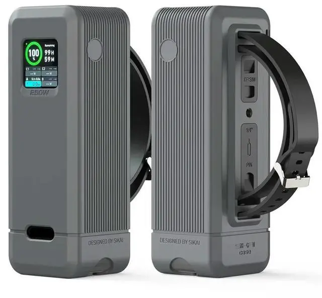 Alt view image 2 of 4 - For Anker Prime 250W Power Bank Silicone Case Portable Carrying Travel Case Holder With TF/SIM Card