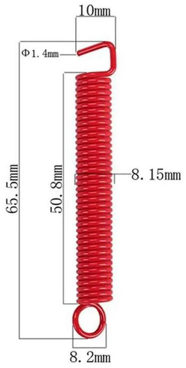 Alt view image 2 of 3 - 6 in Pack Noiseless Tremolo Springs, Electric Guitar Bridge Spring, Fits FR, TS, NR, DP Style Guitars, Red Rich