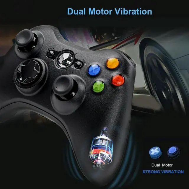 Alt view image 4 of 4 - For 360 Bluetooth 2.4G Wireless Gamepad Controller Joystick For X Box 360 Jogos Controle Win7 Win8 Win10 PC B