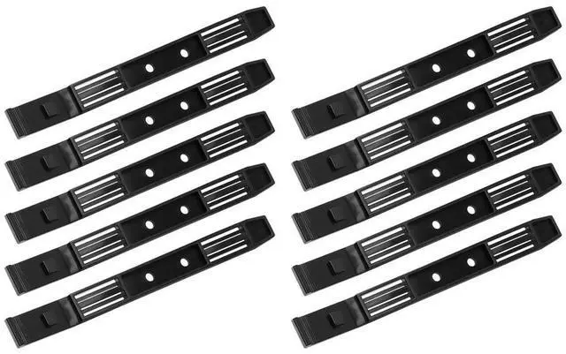 Alt view image 3 of 3 - 5 Pairs Hard Drive Rails Chassis Cage Accessories Drive Bay Slider Plastic Rails for 3.5 to 5.25 Hard Drive Tray Caddy Rich