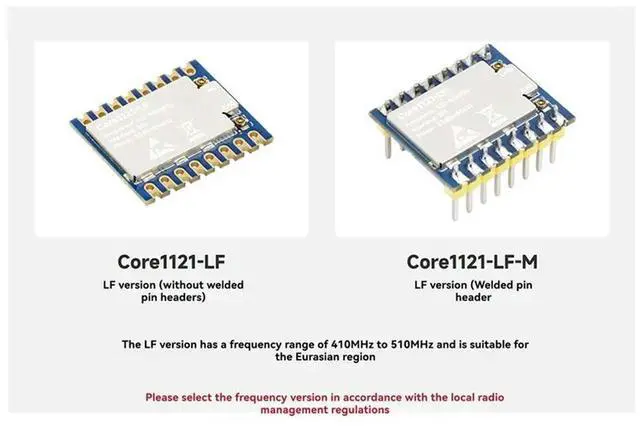 Alt view image 2 of 4 - Core1121 Lora Module LF Communication LR1121 Chip For Sub-Ghz Band Anti-Interference Long-Range
