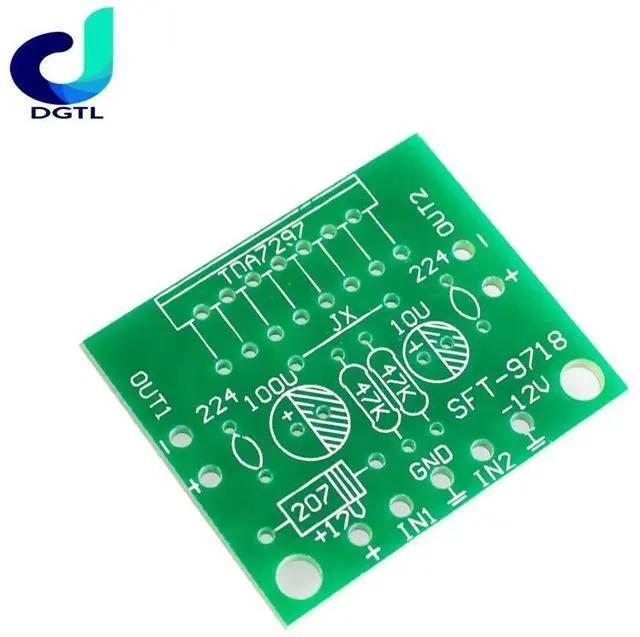 Alt view image 2 of 3 - 1set TDA7297 amplifier board spare parts dc 12v grade 2.0 dual audio encoding 15w electronic diy kit