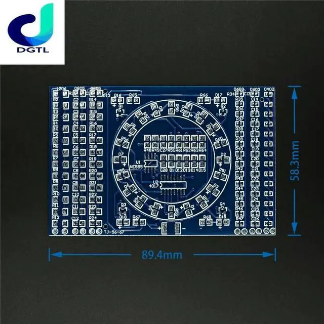 Alt view image 3 of 3 - CD4017 Rotating LED SMD NE555 Soldering Practice Board DIY Kit Fanny Skill Training Electronic Suit