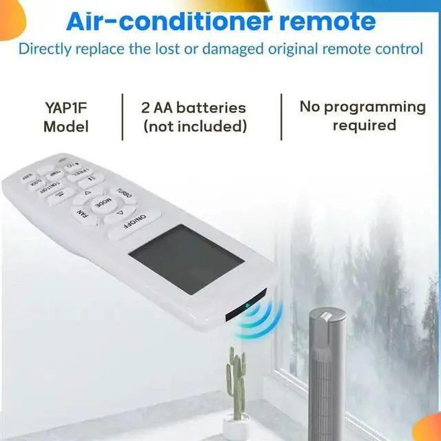 Alt view image 3 of 4 - YAP1F Air Conditioner Remote Control For GREE YAP1F Home Heating And Cooling Function Replacement Remote Control