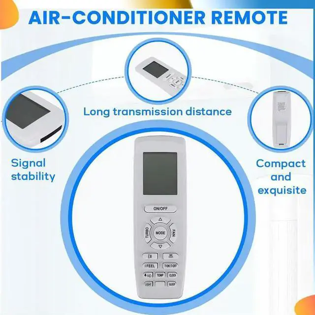 Alt view image 4 of 4 - YAP1F Air Conditioner Remote Control For GREE YAP1F Home Heating And Cooling Function Replacement Remote Control