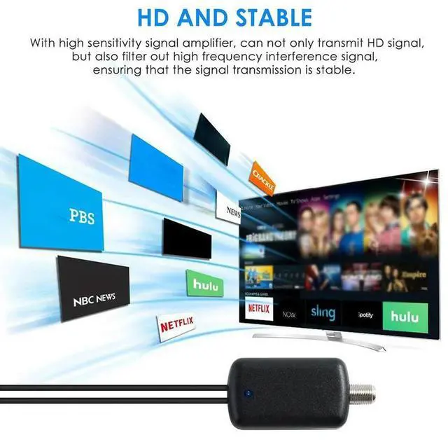 Alt view image 3 of 4 - 25DB TV Antenna,HD Digital Indoor Antenna Long 1500 Miles Range Support 4K 1080P And Older TV's Indoor HDTV Antenna