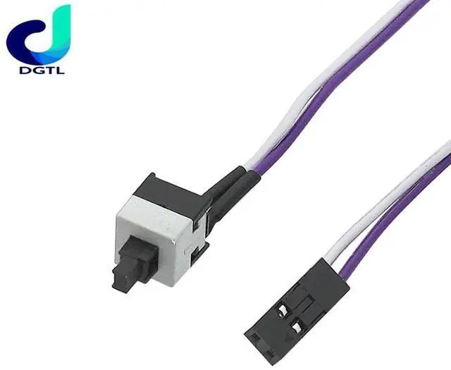 Alt view image 3 of 3 - 4pcs Computer Motherboard Power Cable Switch Push Button Switch On/Off/Reset Button Replacement Power Momentary Connector Cable