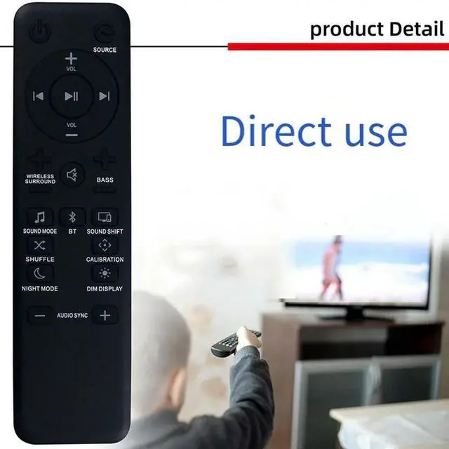 Alt view image 2 of 4 - Remote Control for JBL Bar 2.1 3.1 5.1 Channel 4K Ultra HD Sound Bar System Wireless Home Theater Audio Remote Control