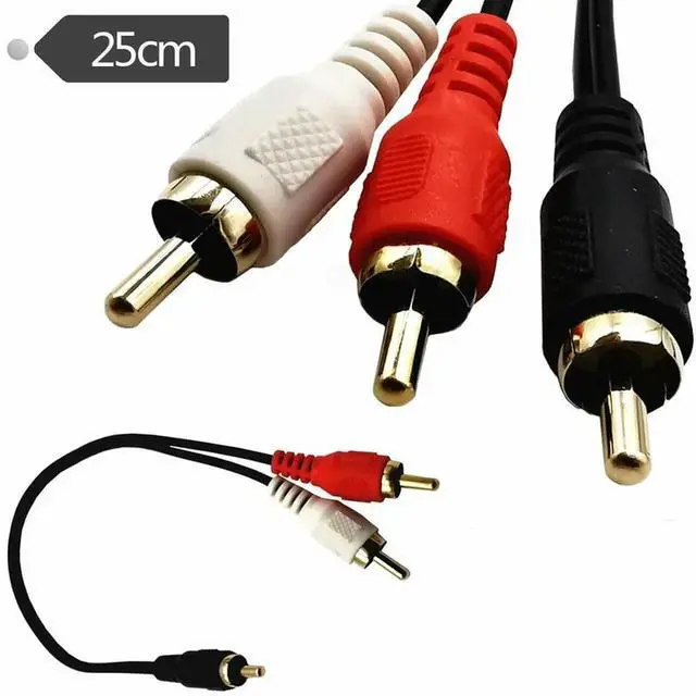 Alt view image 3 of 3 - Gold-plated RCA One Point Two Male To Male Cable TV Set-top Box 1 Revolution 2 Male Audio Cable DVD Cable