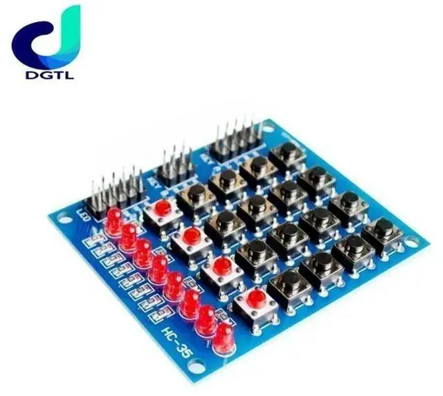 Alt view image 3 of 3 - 4*4 Matrix Array/Matrix Keyboard 16 Key Membrane Switch Keypad for+4 Separate keyboard + 8 Separate LED