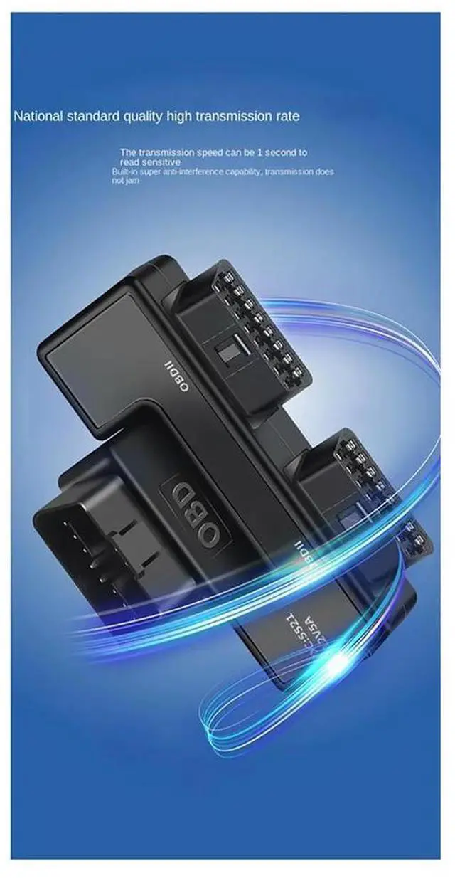 Alt view image 3 of 4 - OBD2 One Divided Into Two Adaptor Wire 16 Pin 16 Core OBD Expansion Cable Connector Adapter Cable Universal with Dc5521