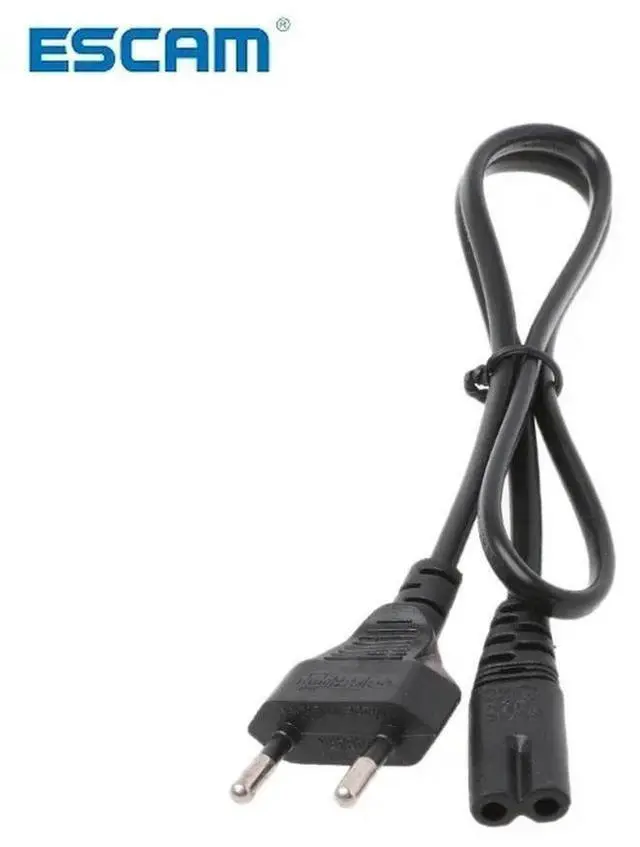 Alt view image 2 of 3 - 1pc 0.6M 2ft Wire Conductor Power Cord For Desktop Laptop Prong Pin AC EU Power Cable