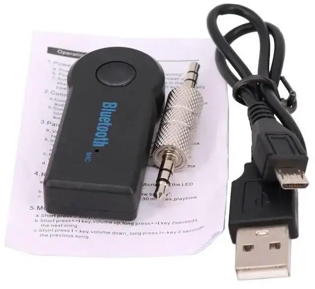 Main image of 3.5mm Jack For Car Music Audio Aux, Wireless Bluetooth 5.0 Receiver Adapter, A2dp Headphone Receiver, Handsfree, 2 in 1