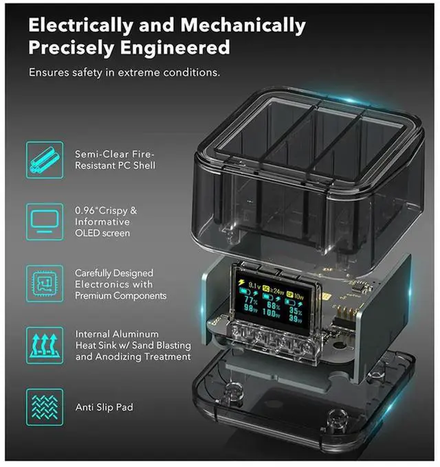 Alt view image 2 of 4 - For Acepro2 Fast Charging Charging Stand Acepro Charging Butler Triple Charging Charger
