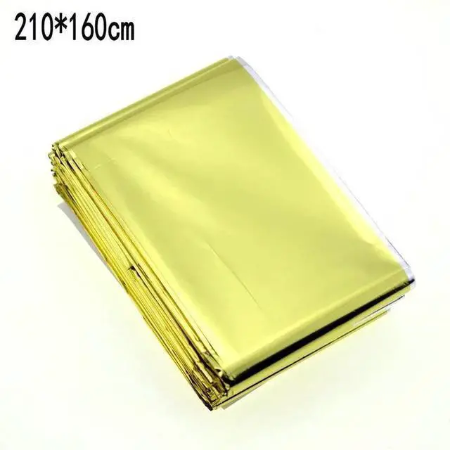 Alt view image 2 of 3 - Outdoor Low Temperature Rescue First Aid Kit Insulation Blanket Campsite Keeping Foil Polyester Film Lifesaving Warm Insulation