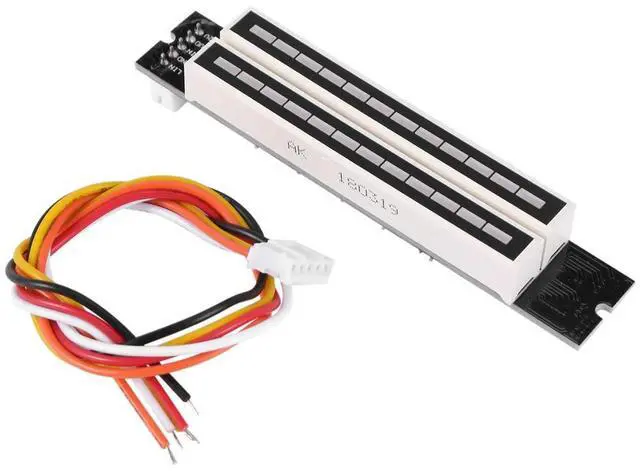 Alt view image 3 of 3 - Dual 12 Music Level Indicator LED Spectrum VU Meter Amplifier Lamps Light Speed Adjustable Board for MP3 DC 7-12V(Finis) Rich