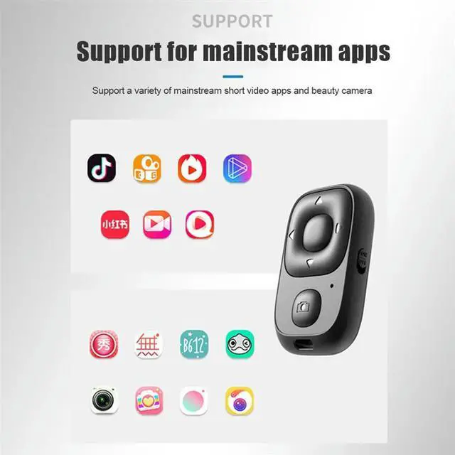 Main image of 1PC Rechargeable Wireless Bluetooth Controller Self-Timer Remote Control For Phone Selfie