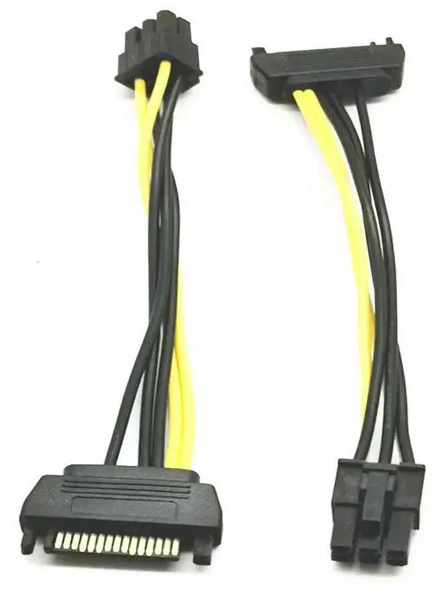 Main image of SATA Power 15P To 6P Graphics Card Reverse Power Wiring 15 Pin 6PIN Graphics Card Power Cord 15CM