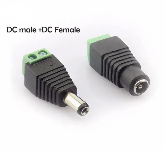Alt view image 3 of 3 - 1 pair DC Power plug female+ male Connector jack Coax Cat5 To Bnc adapter Av BNC UTP for CCTV Camera Video Balun LED Lamp Strip