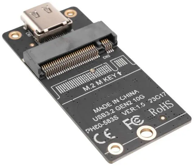 Main image of M.2 to Type-C SSD Enclosure Adapter M2 NVME HDD Enclosure Interposer Board JMS583 Chip 10Gbps Support 2230 2242 2260 SSD