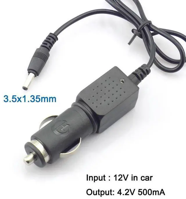 Main image of DC 12V 4.2V dc 3.5x1.35mm male port Adapter Supply Plug Car Power Charger For Flashlight L1