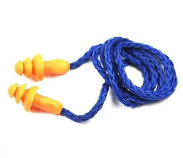 Main image of 10Pcs/lot Soft Silicone Corded Ear Plugs Ears Protector Reusable Hearing Protection Noise Reduction Earplugs Earmuff Sleep