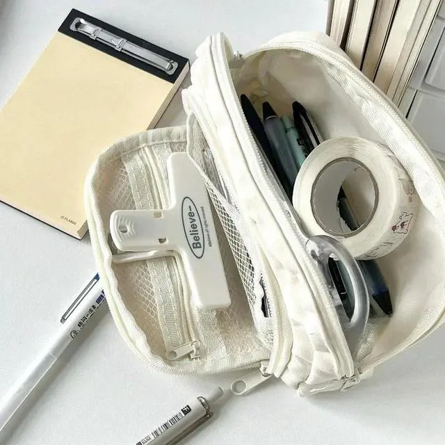 Alt view image 4 of 4 - Kawaii Pencil Bags Cute Cartoon Student Pencil Box Students Stationery Case Large Capacity Cosmetics Bag Gifts