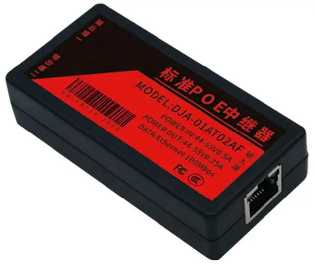 Alt view image 3 of 3 - 2 Port POE Extender 100Mbps with IEEE 802.3Af Standard for NVR IP Camera AP IP VOICE POE Extend 100 Meters for POE Range Rich