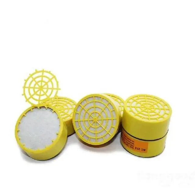Alt view image 2 of 3 - Military Gas Mask Pesticide Filter Chemical Active Carbon Box Cartridge Anti Dust Paint Matching with Respirator