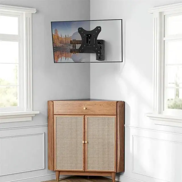 Alt view image 4 of 4 - Full Motion Corner TV Holder Wall Mount Bracket Adjustable Support Stand For 10-32 Inch TV Swivel Tilts Monitor