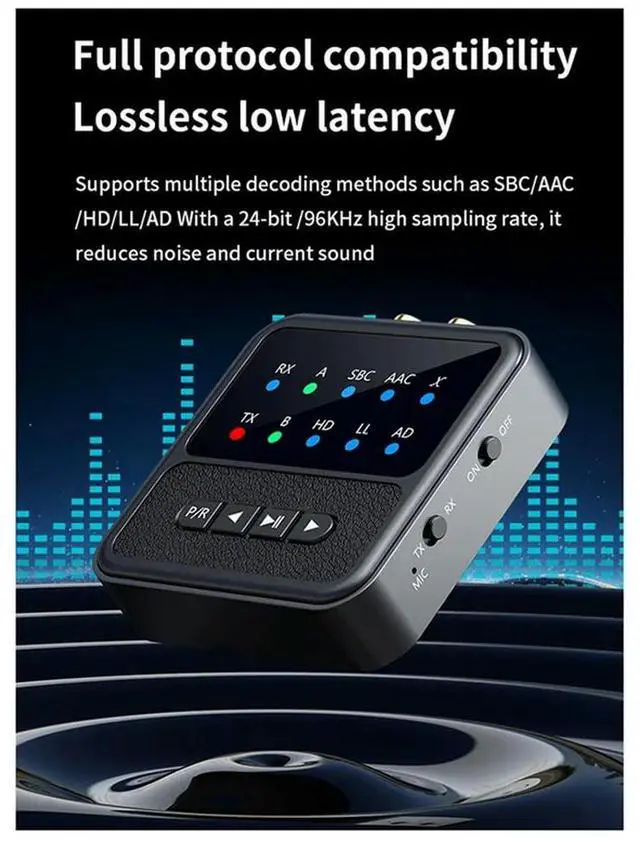 Alt view image 4 of 4 - Aircraft Audio Transmitter QCC 5.4 Bluetooth Adapter 2In1 Audio Receiver Transmitter 3.5MM