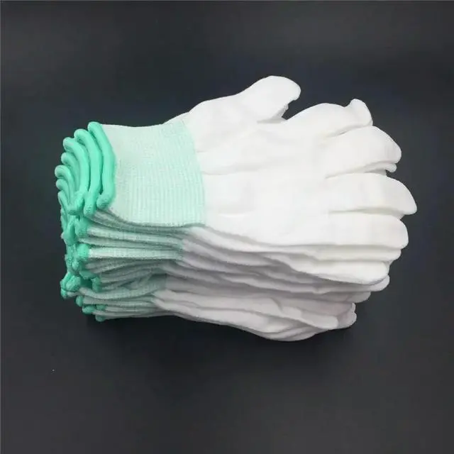 Main image of 5Pairs Garden Gloves White Cotton Gardening Work Construction Woodworking Hand Household