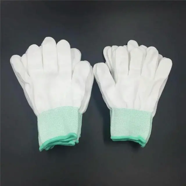 Alt view image 2 of 3 - 5Pairs Garden Gloves White Cotton Gardening Work Construction Woodworking Hand Household