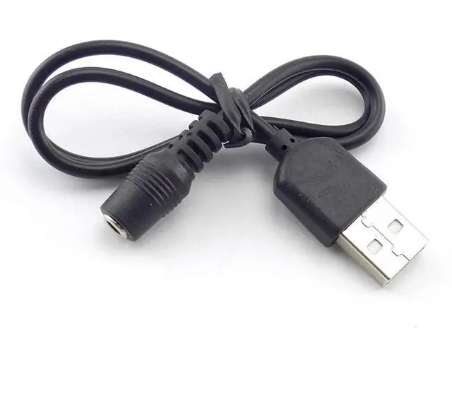 Alt view image 2 of 3 - Type A USB to DC Male Plug jack Female Converter DC Power Supply 1.35x3.5mm Connector Extension Cable Cord Charger