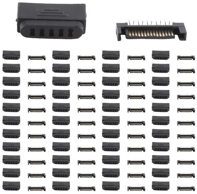 Alt view image 4 of 4 - 100Pair L29-Sata Plug 5 Holes SATA Male SATA Male Socket Serial Port 15P Power Connector Shell Plug And Shell