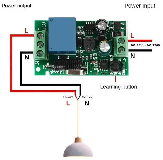 Alt view image 3 of 3 - 1CH Relay Receiver for Universal Garage Control & Electrical Device of LED, Motor & Pump, RF Switch Remote Control AC 85~220V