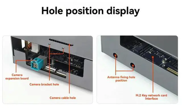 Alt view image 3 of 4 - Supports Install Camera For RDK S100 Development Board For D-Robotics For RDK S100 Aluminum Alloy Shell Passive Cooling