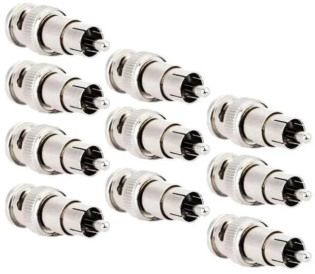 Alt view image 3 of 3 - 10pcs Coax Cable Connector Adapter F/M Couple for CCTV Surveillance Camera System Kit, BNC Male to RCA Female, Wholesale
