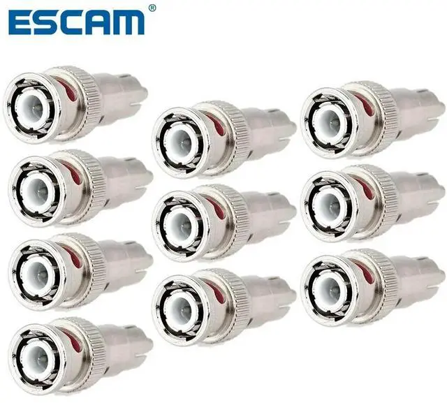 Alt view image 2 of 3 - 10pcs Coax Cable Connector Adapter F/M Couple for CCTV Surveillance Camera System Kit, BNC Male to RCA Female, Wholesale
