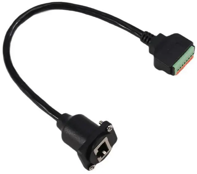 Main image of D Type RJ45 8P8C Female Panel For CAT5/6/7 RJ45 Ethernet To Spring Terminal Cable