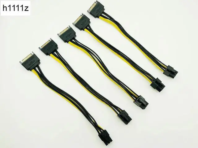 Main image of 5PCS 20CM SATA to 6pin Graphics Card Power Cable SATA 15pin to 6pin PCIe PCI-e PCI Express Adapter Power Supply for Miner Mining