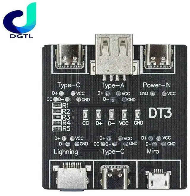 Alt view image 2 of 3 - DT3 USB Cable Tester Data Cable Detection Board for IOS Android Micro Type-C Short Circuit on-Off Switching Test Board Tool